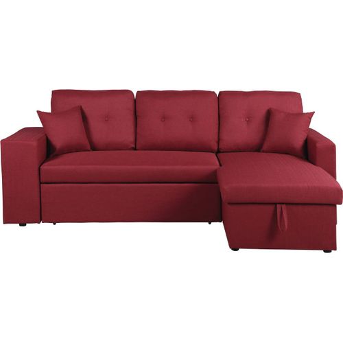 Canapé D'angle Convertible/réversible "axel" - 3 Places - Rouge