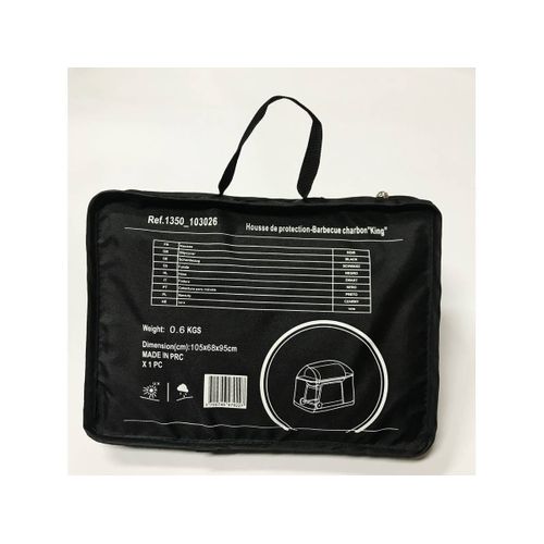 Housse De Protection Pour Barbecue - 105 X 68 X 95 Cm - Noir