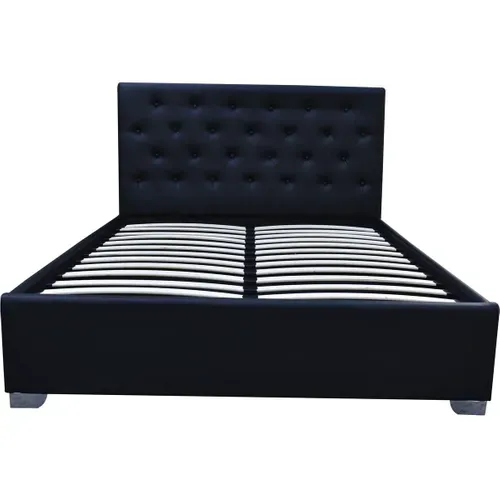 Lit Double Avec Coffre "tino" - 140 × 190 Cm - Noir