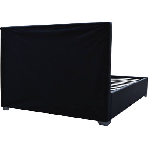 Lit Double Avec Coffre "tino" - 140 × 190 Cm - Noir