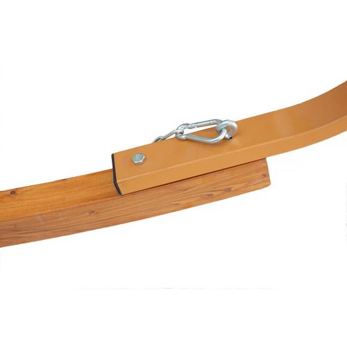 Hamac Bois "dallas Xl" - Avec Toile En Coton Et Auvent - Ecru