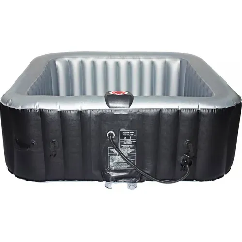 Spa Gonflable Avec Cercle Flottant LED "nice" - 6 Places - Gris/noir