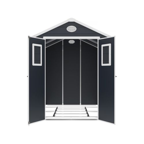 Abri De Jardin Résine "texas" - 5.23 M² - Kit D'ancrage Inclus  - Anthracite