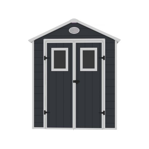 Abri De Jardin Résine "texas" - 5.23 M² - Kit D'ancrage Inclus  - Anthracite