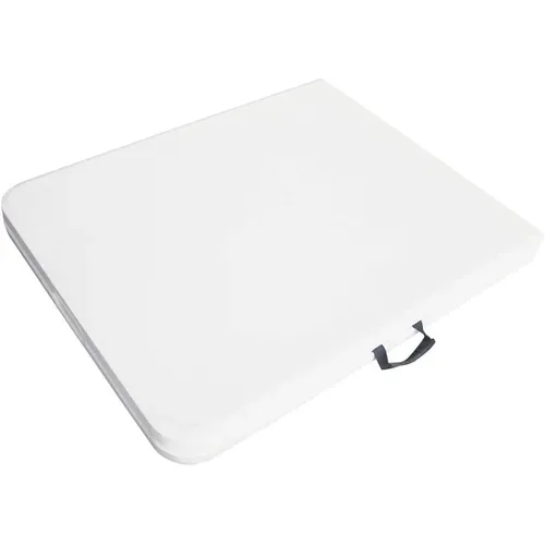 Table De Jardin Pliante En Métal "foldy" - 181 X 74 X 74 Cm - Blanc