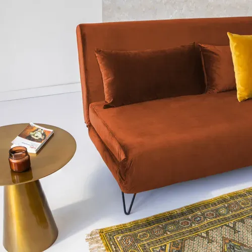 Canapé Convertible 2 Places En Velours