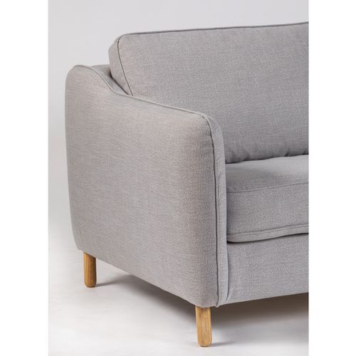 Vornay - Canapé Convertible Express 2 Places En Tissu - Gris Clair