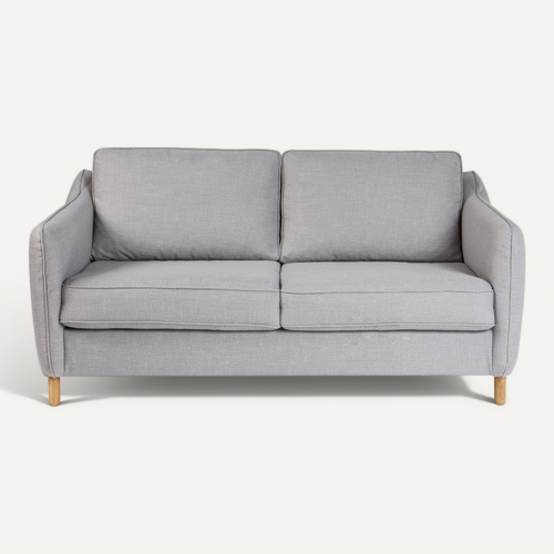 Vornay - Canapé Convertible Express 2 Places En Tissu - Gris Clair