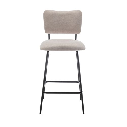 Lot De 2 Chaises De Bar En Tissu Et Métal H65cm
