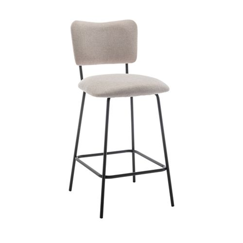 Lot De 2 Chaises De Bar En Tissu Et Métal H65cm