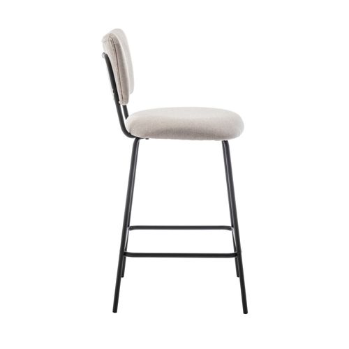 Lot De 2 Chaises De Bar En Tissu Et Métal H65cm