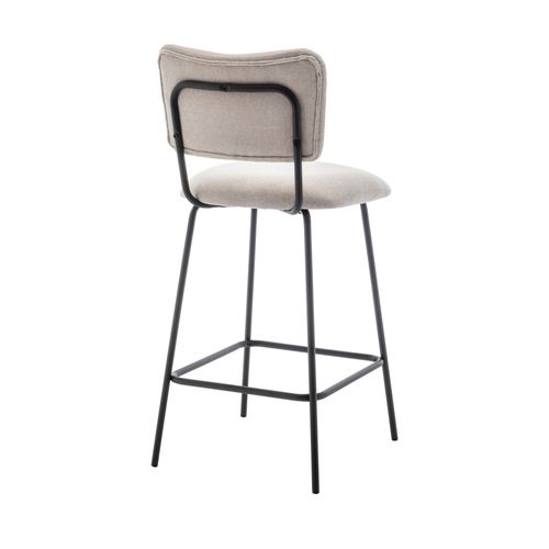Lot De 2 Chaises De Bar En Tissu Et Métal H65cm