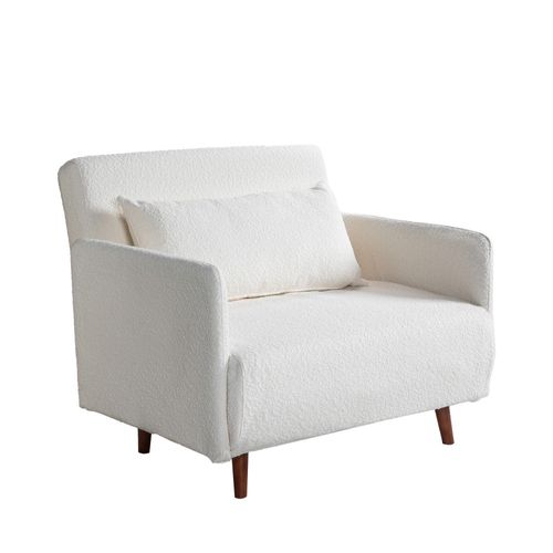 Fauteuil Convertible En Tissu Bouclette