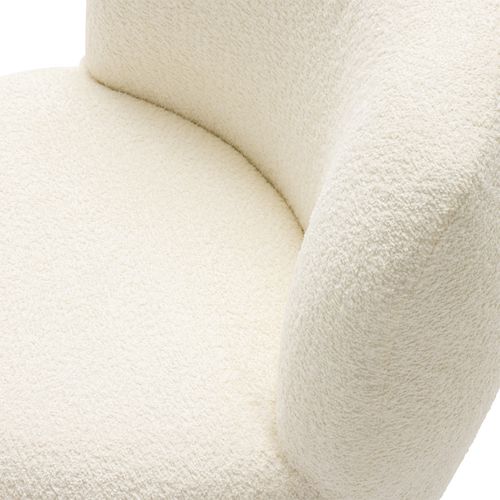 Fauteuil Rond En Tissu Bouclette