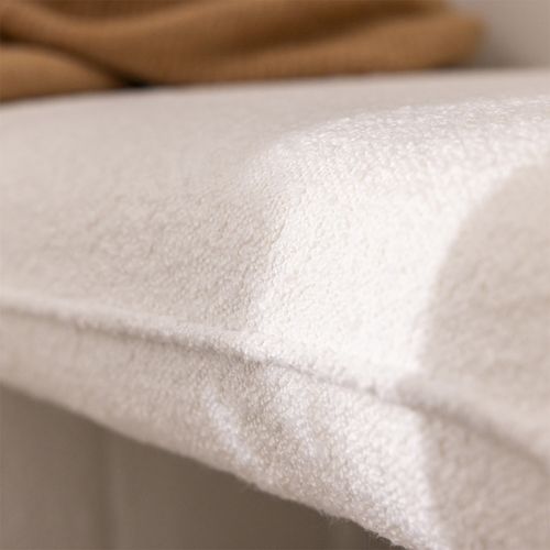 Banc Rembourré En Tissu Bouclette L100cm