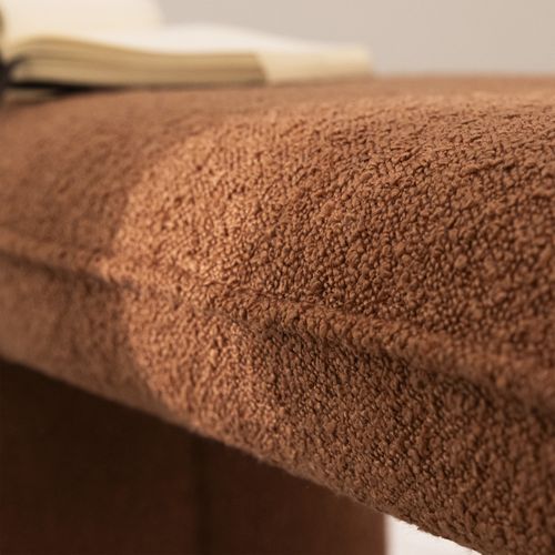 Banc Rembourré En Tissu Bouclette L100cm
