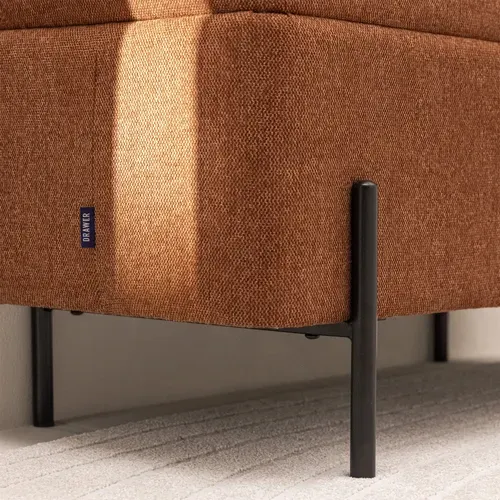 Kos - Banc Coffre En Tissu Et Métal L100cm - Rouille