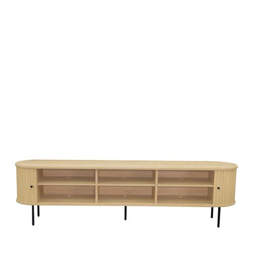 Meuble TV Aux Portes Coulissantes En Bois Et Métal L200cm