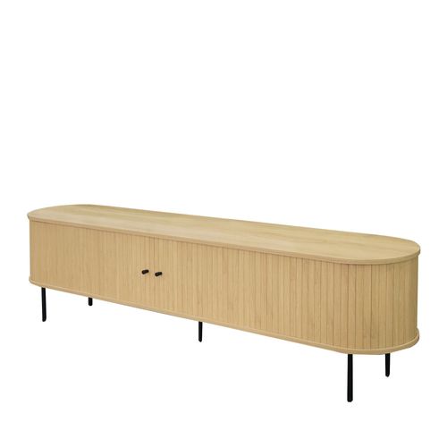 Meuble TV Aux Portes Coulissantes En Bois Et Métal L200cm