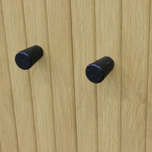 Meuble TV Aux Portes Coulissantes En Bois Et Métal L150cm - Bois Clair