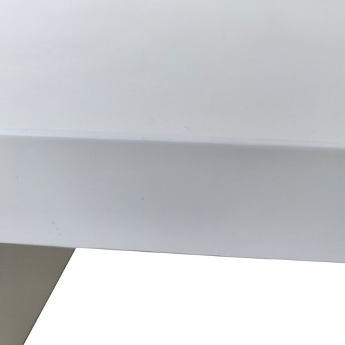 Tocoa - Table Basse En Fibre De Ciment 120x55cm - Blanc