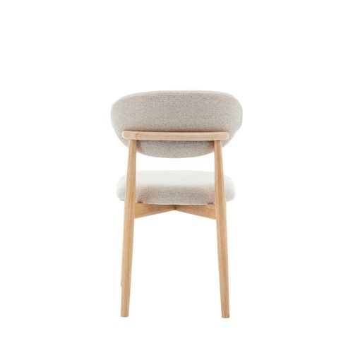 Lot De 2 Chaises En Tissu Bouclette Et Bois