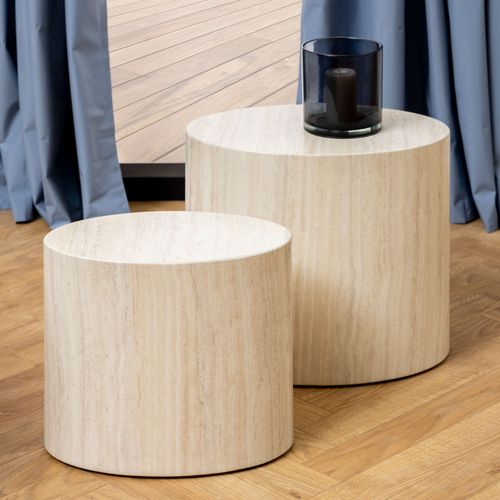 Set De 2 Tables D'appoint DUO – Ovales, Bois Naturel, Design KOKOON DESIGN