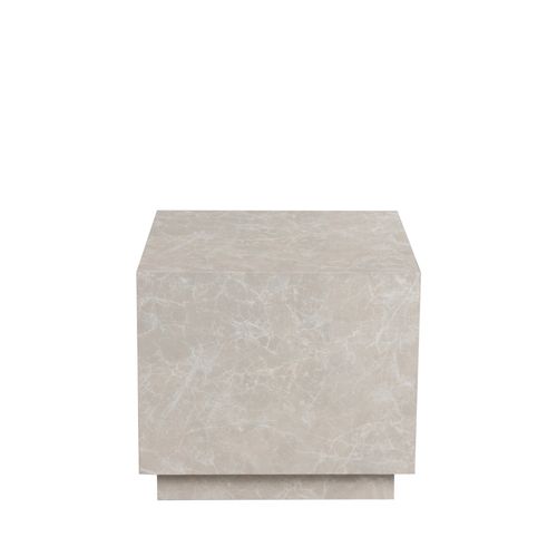 Lipani - Table Basse Effet Marbre 90x50cm - Grège