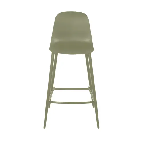 Portland - Lot De 4 Tabourets De Bar Intérieur Et Extérieur En Plastique Et Métal H65cm - Vert
