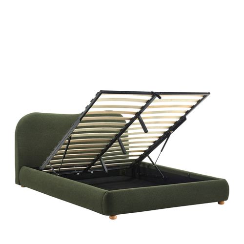 Napo - Lit Coffre En Tissu 160x200cm - Vert