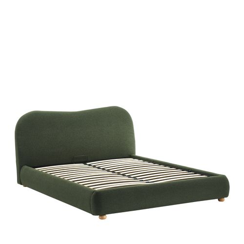 Napo - Lit Coffre En Tissu 160x200cm - Vert
