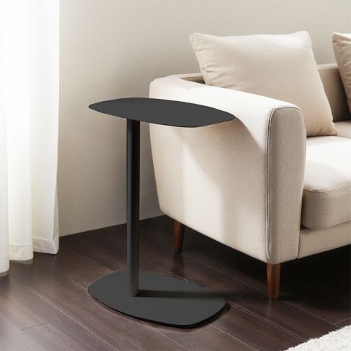 Sidy - Table D'appoint En Métal H66cm - Noir