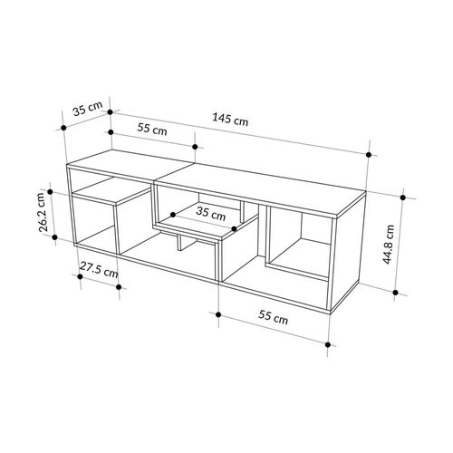 Meuble TV Modulable En Panneaux De Particules L145cm
