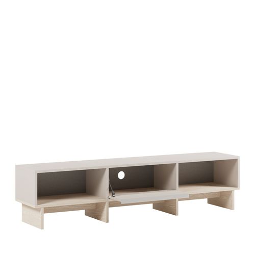 Harriet - Meuble TV 1 Porte En Bois Et Métal L170cm - Beige