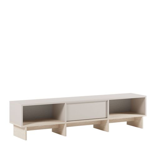 Harriet - Meuble TV 1 Porte En Bois Et Métal L170cm - Beige