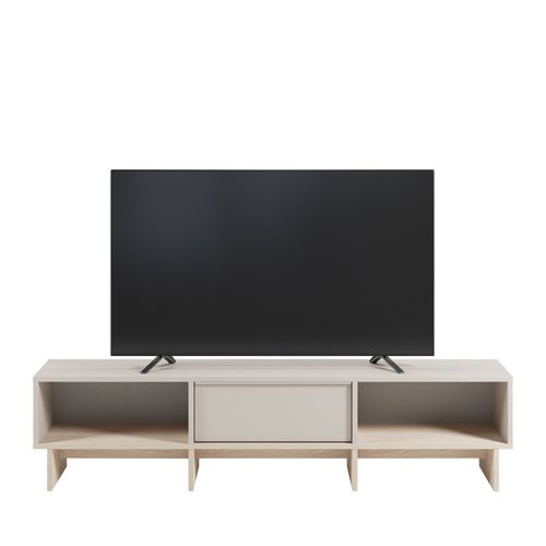 Harriet - Meuble TV 1 Porte En Bois Et Métal L170cm - Beige