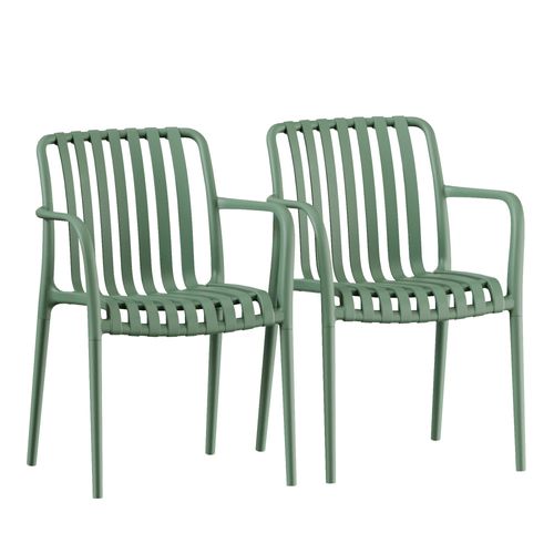 Lot De 2 Fauteuils De Jardin En Résine