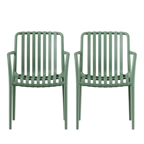 Lot De 2 Fauteuils De Jardin En Résine