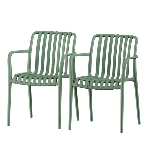 Lot De 2 Fauteuils De Jardin En Résine