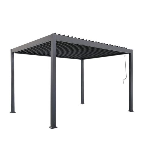 Pergola Bioclimatique En Aluminium 4x3m - Gris Anthracite
