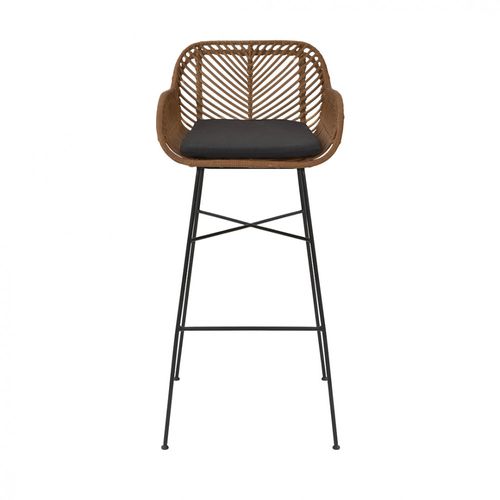 Lot De 2 Tabourets De Bar En Rotin H76cm