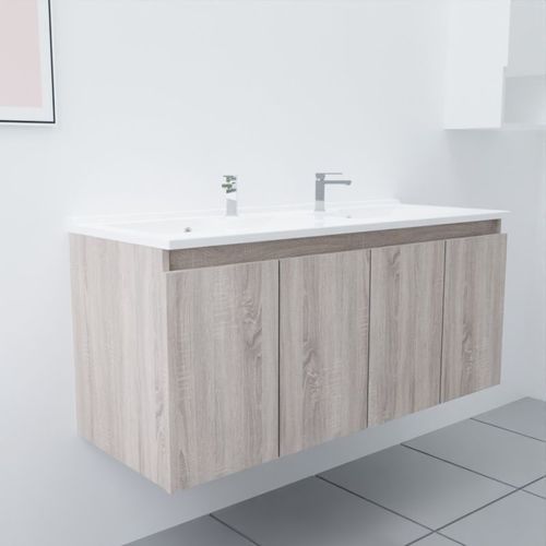 Meuble Double Vasque 120 Cm Proline- Bois- Résine