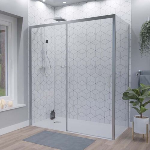 Porte De Douche D'angle Avec Paroi Coulissante Nerina Access - 170x90 Cm