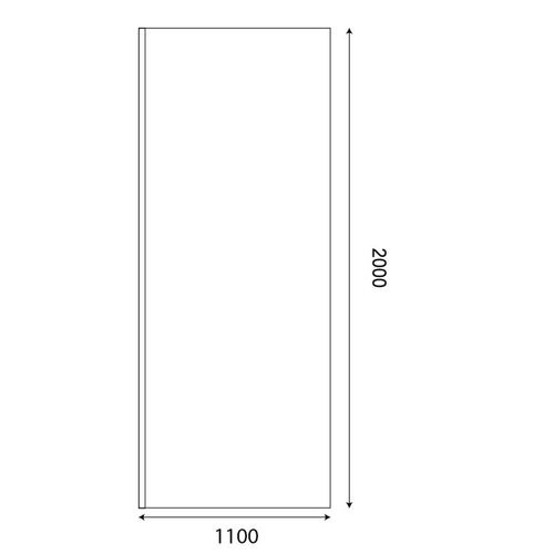 Paroi De Douche 110x200 Cm Fixe Calypso - Verre 8 Mm Anticalcaire