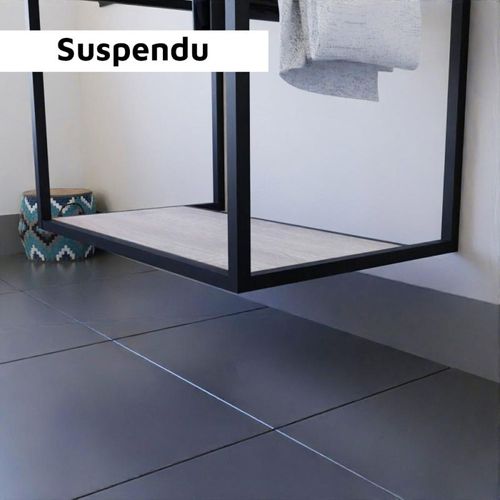 Meuble Structura 140 Cm Avec Deux Vasques à Poser Et Miroir LED Etal - Blanc