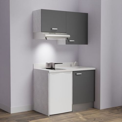 Kitchenette K01 - Gris - Plan Monobloc Snova évier À Droite