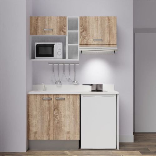 Kitchenette K13 - Bois - Plan Monobloc Snova évier à Gauche