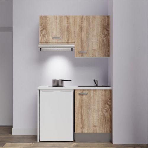 Kitchenette K01l-pt - 120 Cm Avec Plan De Travail Et évier