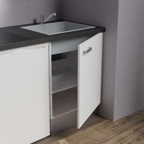 Kitchenette K02l-pt - 120 Cm Avec Plan De Travail Et évier