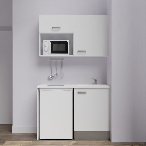Kitchenette K07l-pt - 120 Cm Avec Plan De Travail Et évier